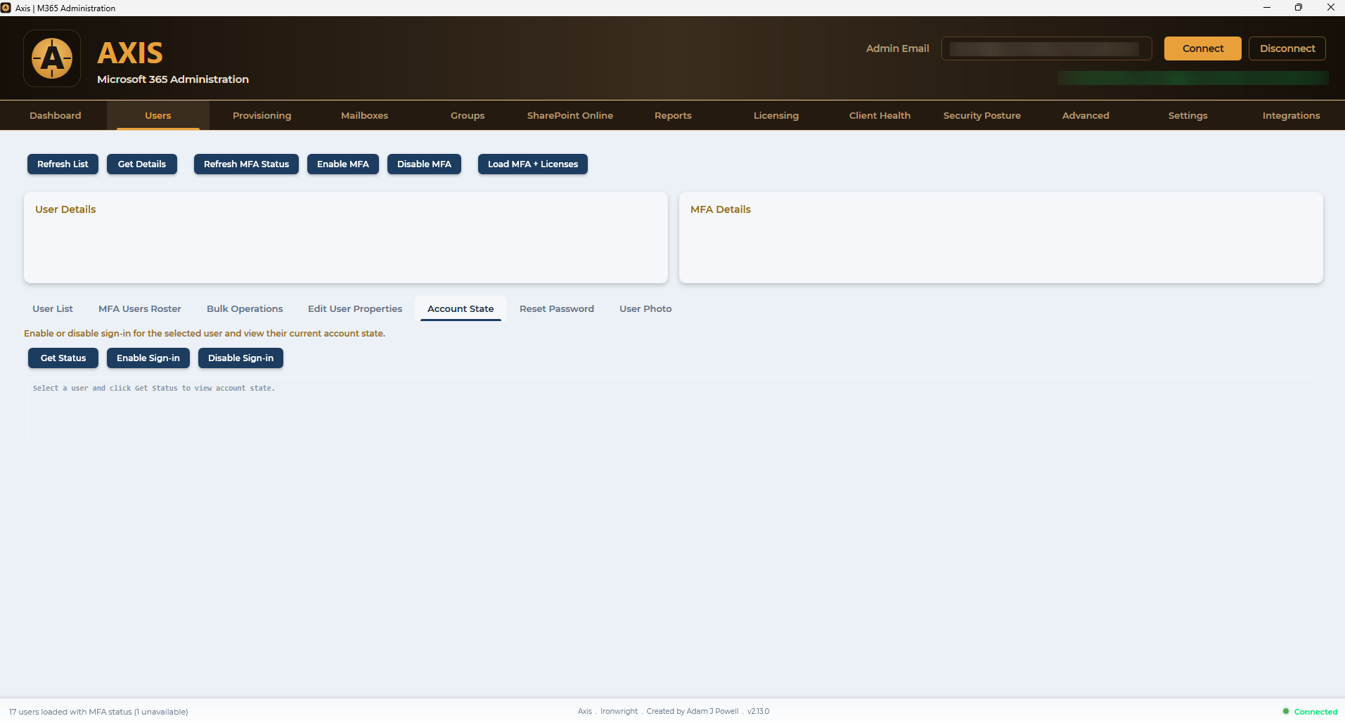 Users · Account State
