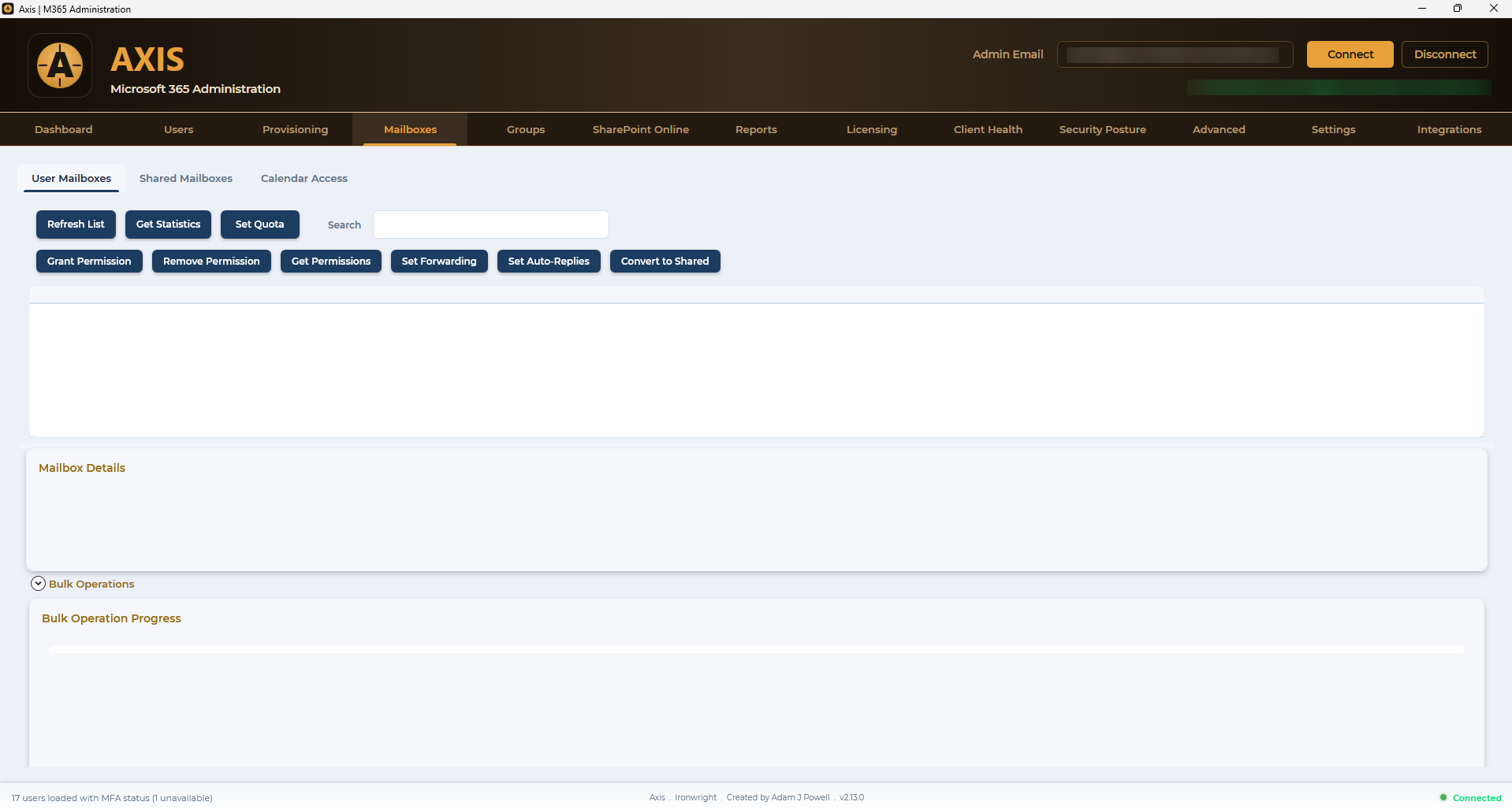 Mailboxes · User Mailboxes