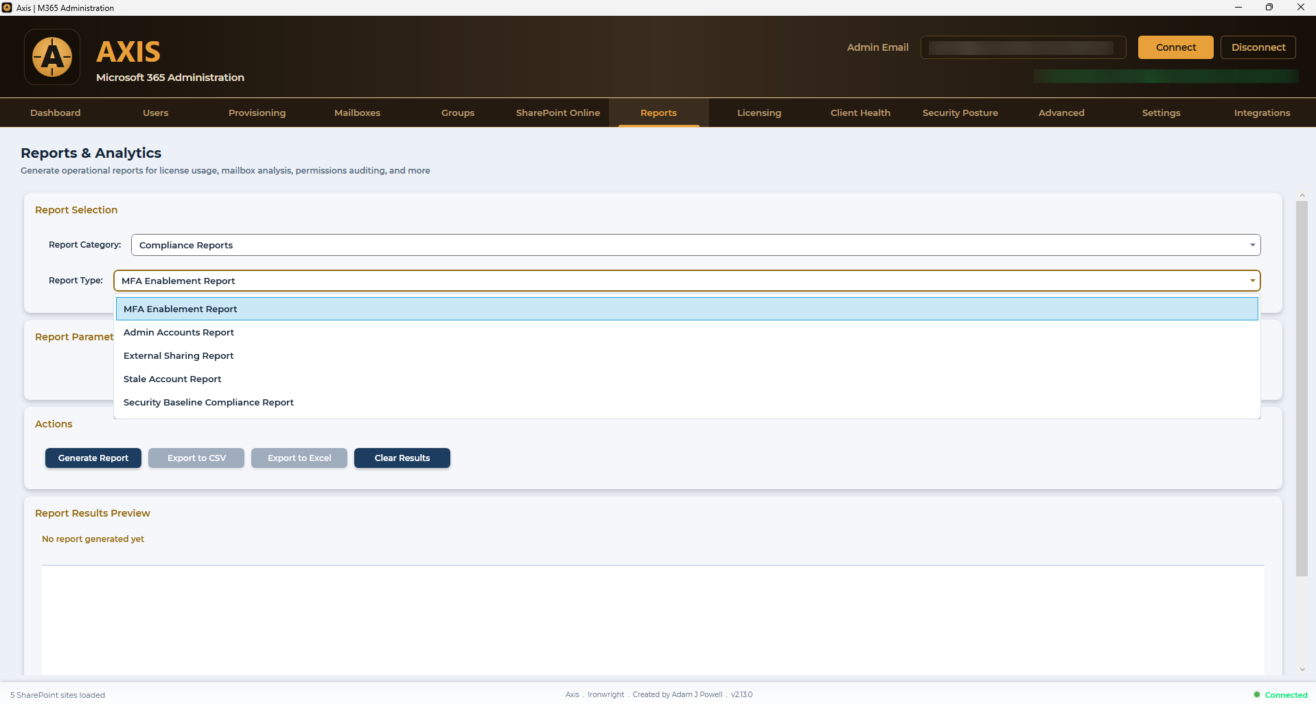 Reports · Compliance Reports