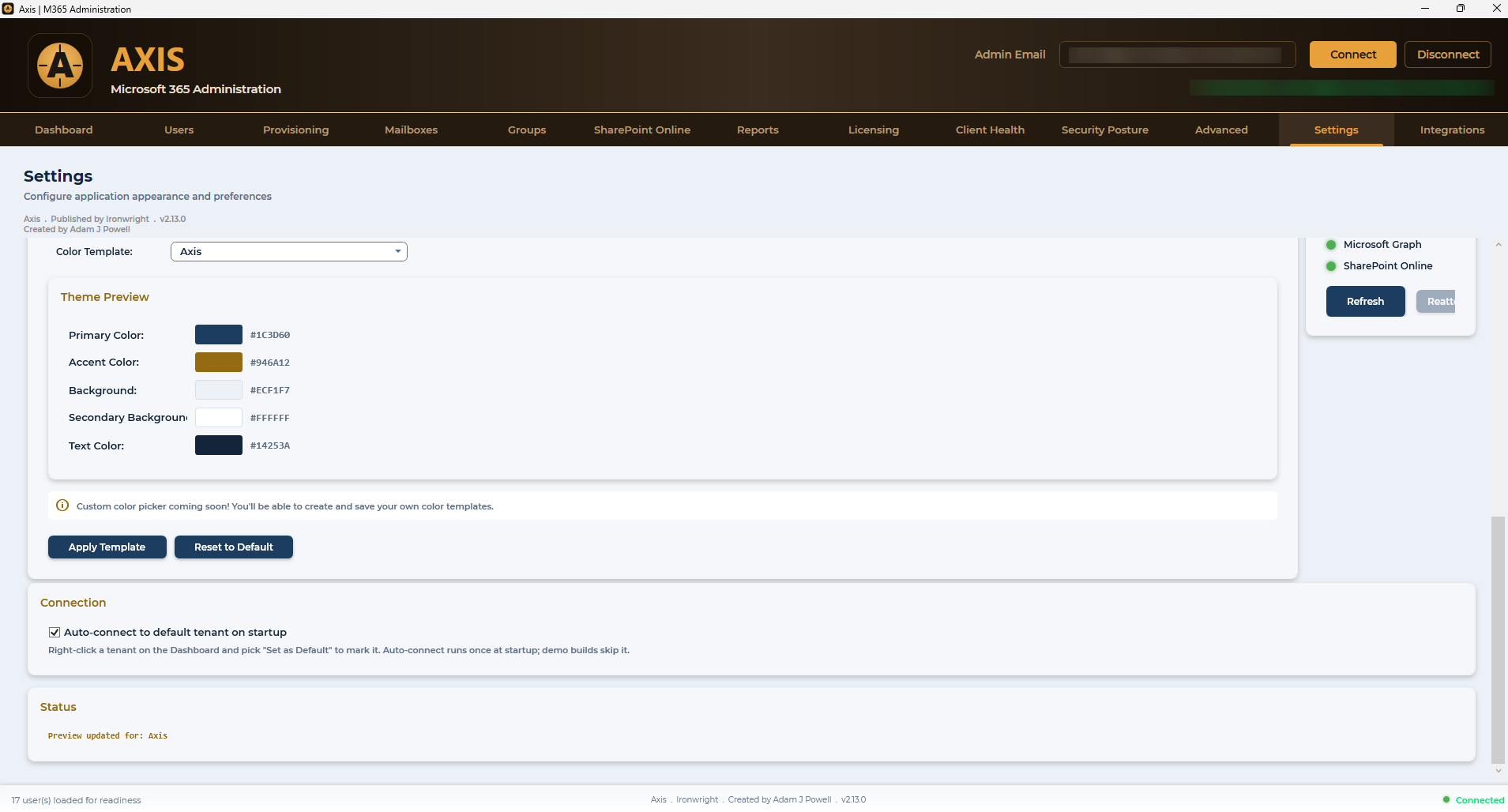 Settings · Color Theme